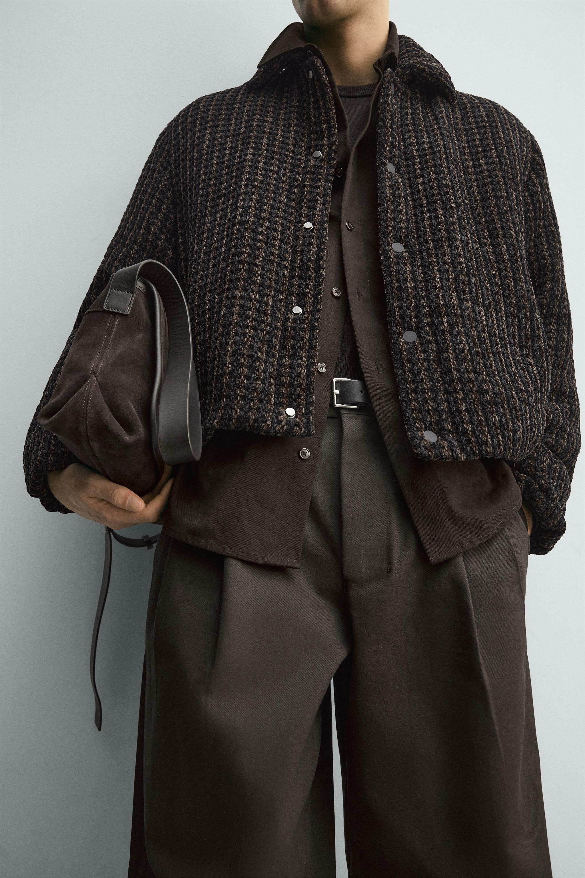 BLOUSON STRUCTURÉ À CARREAUX VELOURS